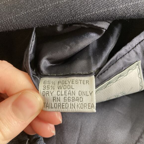 Hardy Amies Men's Navy Pinstripe Wool Blazer Size 36R Old Money Classic Preppy - Picture 7 of 13